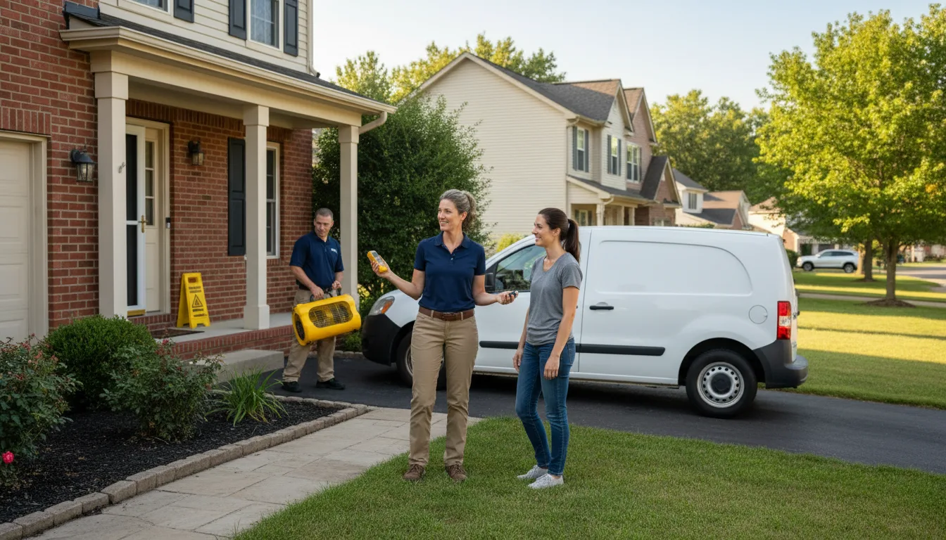 Residential water damage restoration in Dongola, IL